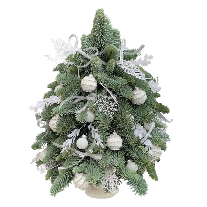 Small white rose Christmas tree