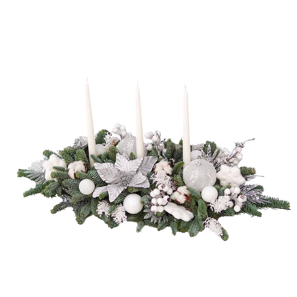 White Christmas center piece