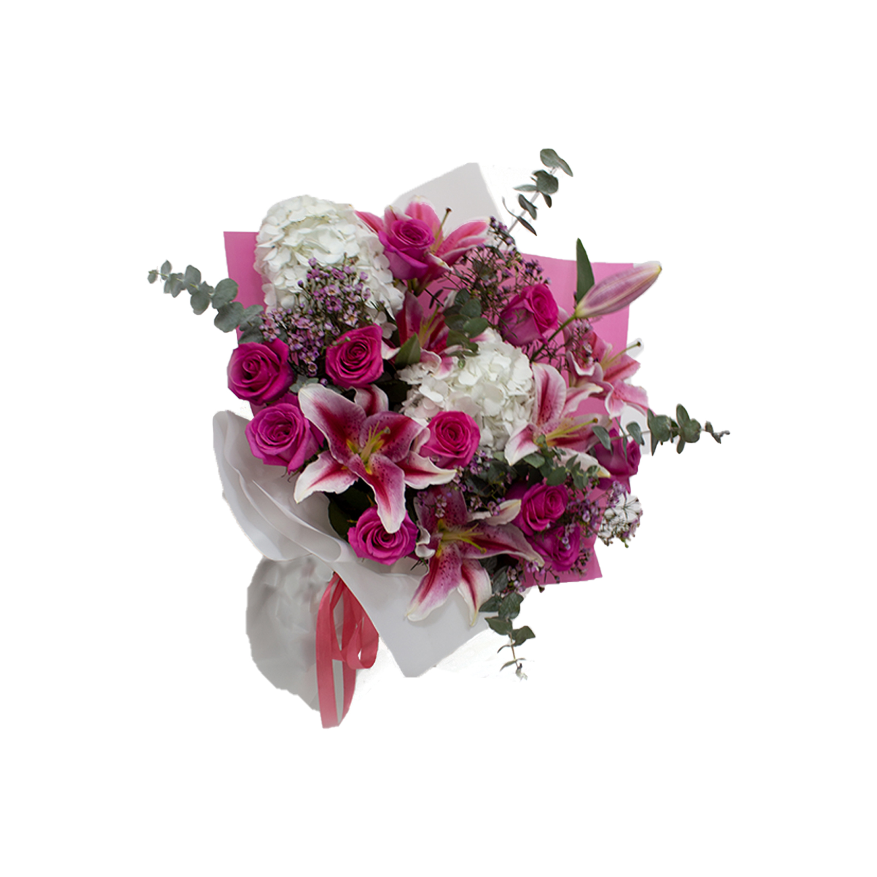 pink-lily-with-roses-white-hydrengea-3