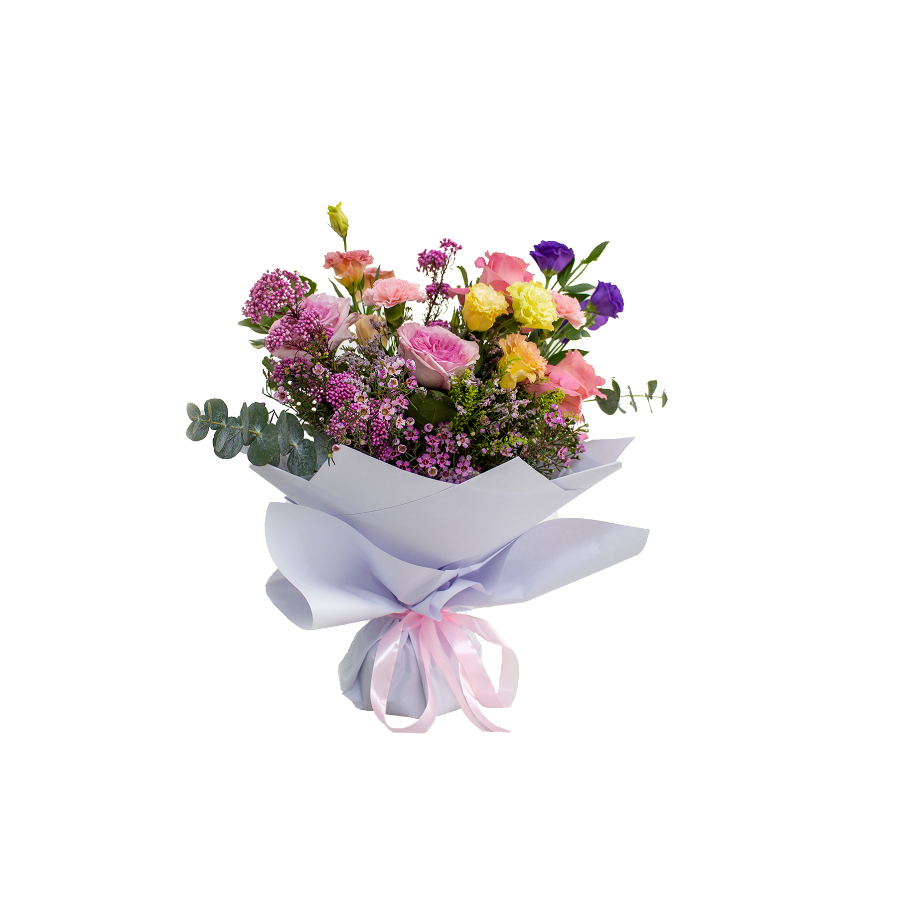 pink ,purple and orange flowers with pink wax2